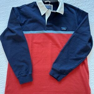L.L. Bean Striped Shirt in Navy and Red